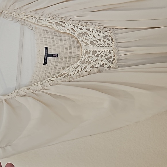 Victoria's Secret crochet chiffon boho blouse women's size medium - Picture 5 of 8